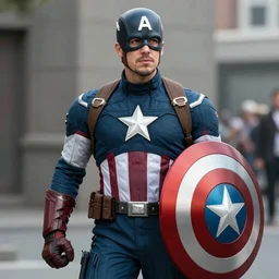 a still of buster bluth dressed as captain america in captain america ( 2 0 1 1 )