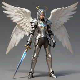 concept art. angel knight girl. artstation trending. highly detailed