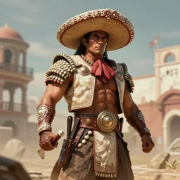 mexican warrior, digital art, 8 k, strong, powerful
