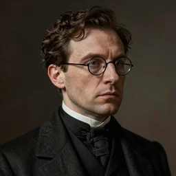 portrait of a 1 9 2 0 s lawyer, high collar, round glasses, dark, brooding, paul carrick, atmospheric lighting, intricate, ultra detailed, well composed, best on artstation, cgsociety, epic, stunning, gorgeous, intricate detail, wow, masterpiece