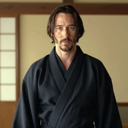 keanu reeves in a kimono by moebius