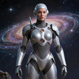 representative of a high tech race from another galaxy, highly detailed, realistic, sharp focus, fantasy, concept art, view