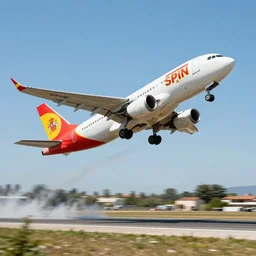a plane taking off from spain to Italy, digital art, 8k