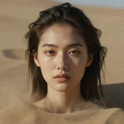 a face in the sand