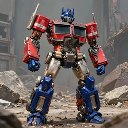 dynamic 3 d character portrait of optimus prime from transformers 2 0 0 7 in robot mode standing in a rock quarry doing a henshin pose, rock quarry location, daytime, digital painting, robot truck, robot made of truck parts, concept art, michael bay, industrial light and magic, industrial light & magic, ilm, substance painter, painted texture maps,