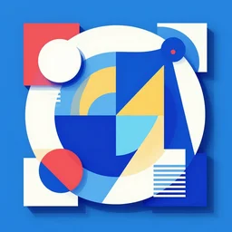 Memphis abstract minimal art, Keyo AI teaching the world with Games, inspired by Andy Warhol and Daft Punk