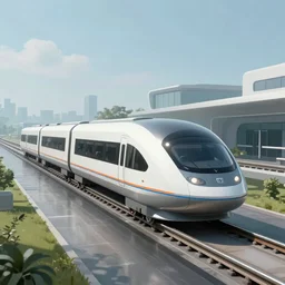 Maglev vehicles on maglev roads in the future. Minority Report,