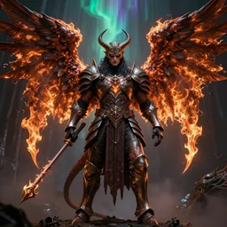 gothic character portrait, reptilian armor male warlock with burning angel wings, ultra realistic, wide angle, intricate details, aurora artifacts, sharp focus, highly detailed by peter mohrbacher, hajime sorayama, wayne barlowe, boris vallejo, aaron horkey, gaston bussiere, craig mullins