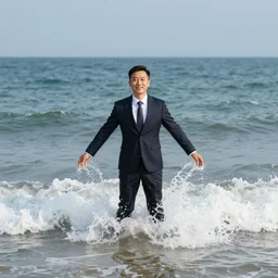 the sea transform into a person professional photo