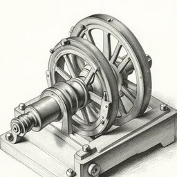 close - up on detailed, intricate technical drawings from 1 8 4 0 for a mechanical display attachment to babbage's difference engine