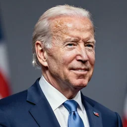 An enamel portrait of Joe Biden