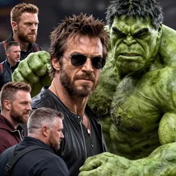 mark ruffalo as the hulk, close up, quint buchholz, wlop, dan mumford, artgerm, liam brazier, peter mohrbacher, raw, featured on artstation, octane render, cinematic, rugged, intricate, 8 k