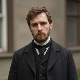 thirty years old lee evans ( without beard and without mustache ) as a ( ( sad ) ), ( ( whimsical ) ) 1 9 th century eastern european postma. detailed soft focus interesting lights, portrait by nancy ekholm burkert