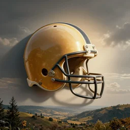 a simple textless logo for a beer. a football helmet made for drinking beer.