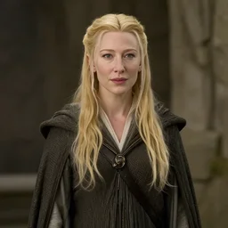 film still of young cate blanchett as galadriel!!!! in lord of the rings movie ( 2 0 0 2 ) - n 9
