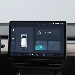 a modern minimalist ui for a car infotainment system