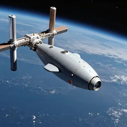 A comet approaching the space station Deep Space 9, intro to the sci-fi series 'Star Trek: Deep Space 9'