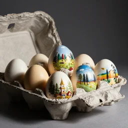 a carton of opulent fabrege eggs