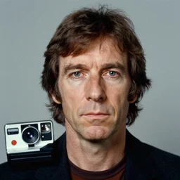 Mugshot Portrait of Roger Waters, taken in the 1970s, photo taken on a 1970s polaroid camera, grainy, real life, hyperrealistic, ultra realistic, realistic, highly detailed, epic, HD quality, 8k resolution, body and headshot, film still, front facing, front view, headshot and bodyshot, detailed face, very detailed face