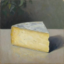 a block of cheese sitting in the sun by Matisse, oil painting