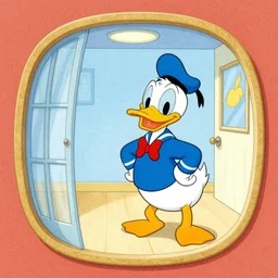 a drawing of the inside of donald duck