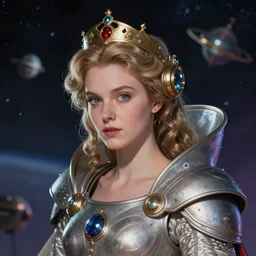 a beautiful portrait of a space queen by greg rutkowski and annie louisa swynnerton trending on artstation