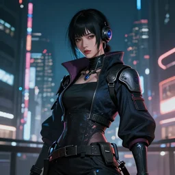 portrait of a female cyberpunk hacker samurai in neotokyo at night, futuristic cyberpunk tokyo night, sci - fi and fantasy, intricate and very beautiful, highly detailed, digital painting, artstation, concept art, smooth and sharp focus, illustration, art by tian zi and wlop and alphonse mucha