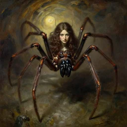 lloth the spider queen painted by William-Adolphe Bouguereau and Charlie Bowater, trending on artstation, artstationHD, artstationHQ, 4k, 8k, sfw