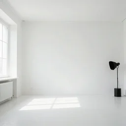 white room with misha wagon in it
