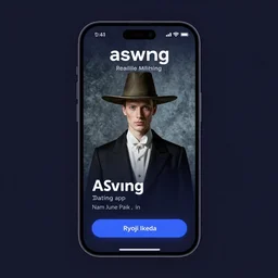 GUI for an aswang dating app, futuristic, app design, by Rene Magritte, Nam June Paik, Ryoji Ikeda