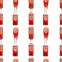 a seamless repeating pattern of campari soda, colourful, symmetrical, repeating 35mm photography, in the style of toiletpaper magazine, surreal, high detail, photograph by Pierpaolo Ferrari