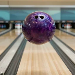 A bowling ball falling through time and space, 8k , realistic