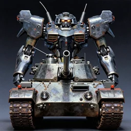 genetic mix of armored tank and nuclear mecha, metal gear!!?, front, dark, grainy, saturated, poster art, 1 9 8 7, by drew struzan