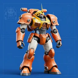 blueprint of a colorful battletech mecha, technical draw, concept art, extreme detail, 3 5 mm, phone wallpaper, amoled