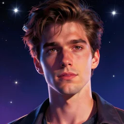 epic cinematic close up of gigachad in the stars, beautiful, colorful, digital artwork by greg rutowski