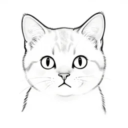 clean simple line art of a very cute kitten. white background. well composed, clean black and white line drawing, beautiful detailed face. illustration by steve ditko and jack kirby and beatrix potter