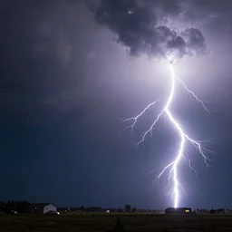 A White lightning and storm