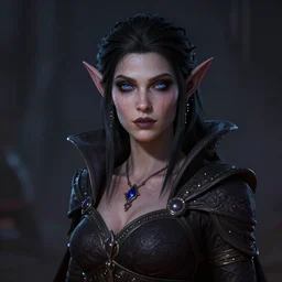 a stunning portrait of a Dark Elf Princess, digital art by Ross Tran and Angel Ganev, highly detailed, trending on artstationhq