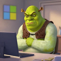 shrek has a software engineer job at microsoft and is angry