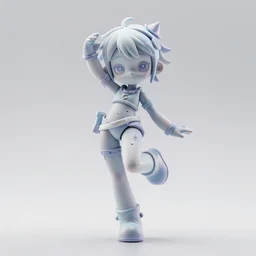 james jean isolated deepdream vinyl figure cheerful tomboy, figure photography, dynamic pose, interesting design, glitter accents on figure, anime stylized, accurate fictional proportions, high delicate defined details, ethereal lighting