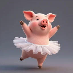 pig dressed in a tutu dance by greg rutkowski and thomas kinkade, trending on artstation, 3 d render octane! dream pig dressed in a tutu dance by greg rutkowski and thomas kinkade, trending on artstation, 3 d render octane