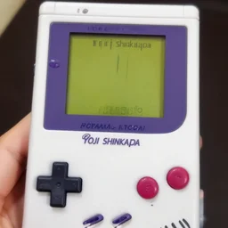fuzzy photo of a gameboy, yoji shinkawa