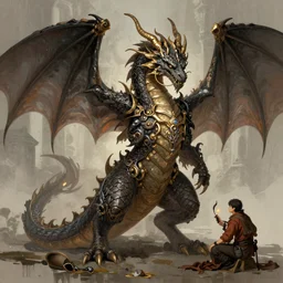 a dragon that is a portrait picture, magnificent design, fantasy art, concept art, illustration, art by craig mullins and greg rutkowski, dreadjim, zeen chin