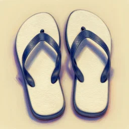 the flips flops from the evil, digital painting, pastel