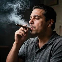 man smoking a cigar, hd