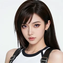 high quality art of tifa lockhart with heavy makeup, trending on artstartion