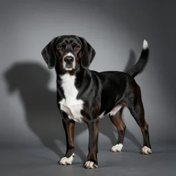 a black beagle