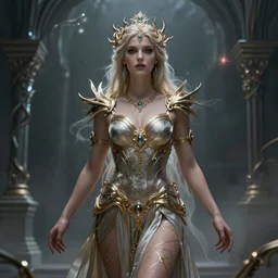 photo-full-body-portrait of beautiful sasha grey as a fearless goddess with magical powers, 8k high details, detailed and intricate, elegant, ornate, elite, ominous, beautiful digital painting, cinematic, cgsociety, artstation, octane render, 8k, unreal engine