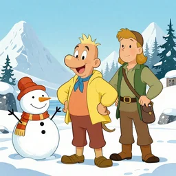 Asterix Obelix Tintin, Snowy and captain haddock go on holiday