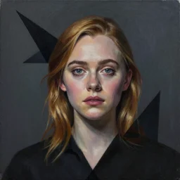 Elle Fanning picture by Alex Ross and Mark Waid, asymmetrical, dark vibes, Realistic Painting , Organic painting, Matte Painting, geometric shapes, hard edges, graffiti, street art:2 by Sachin Teng:4